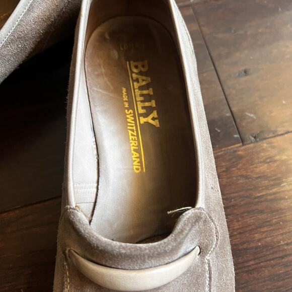 Bally Made In Switzerland Men’s Loafer Shoes Suede Tan Light Brown Size 8M main image 16